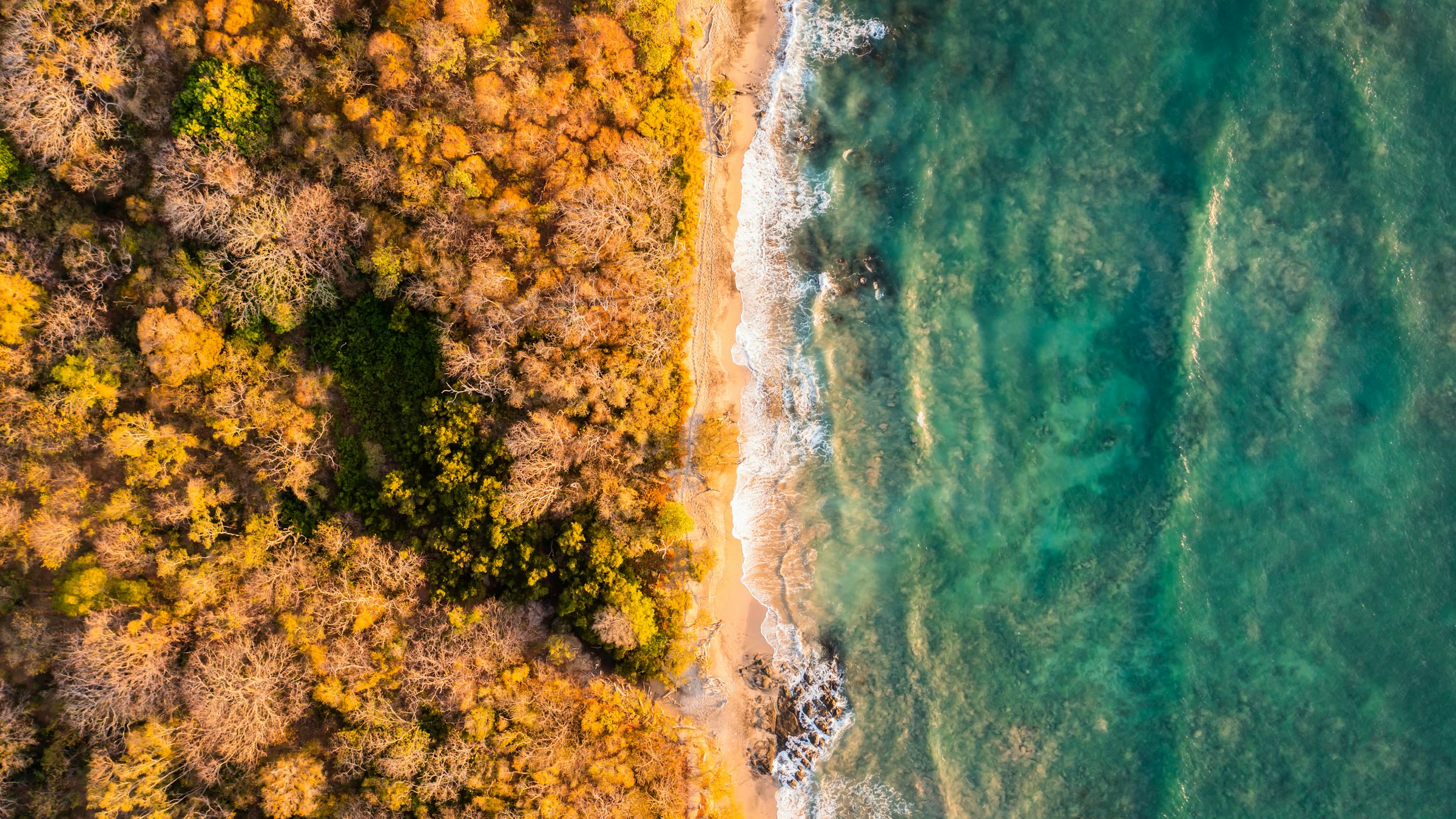 Costa de Guanacaste, Costa Rica, vista desde el aire